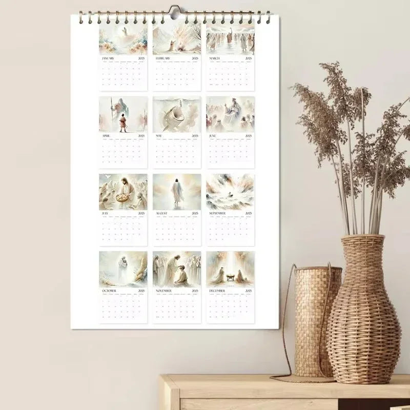 2025 Christian Bible Stories Wall Calendar Monthly Bible Wall Calendar Christian Bible Stories December Jesus Story Calendar