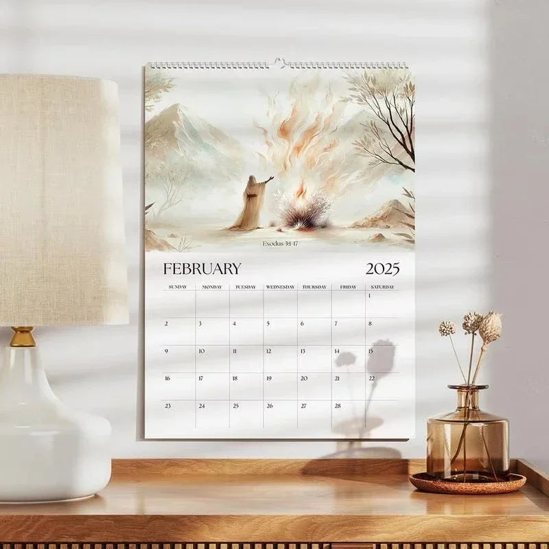 2025 Christian Bible Stories Wall Calendar Monthly Bible Wall Calendar Christian Bible Stories December Jesus Story Calendar