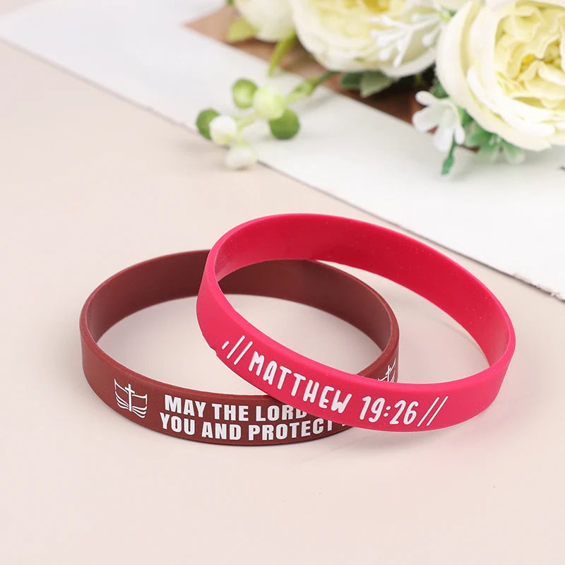40Pcs Inspirational Bible Verse Silicone Bracelets Faith-Based Rubber Wristbands, Perfect Christian Gifts For Men, Women & Teens