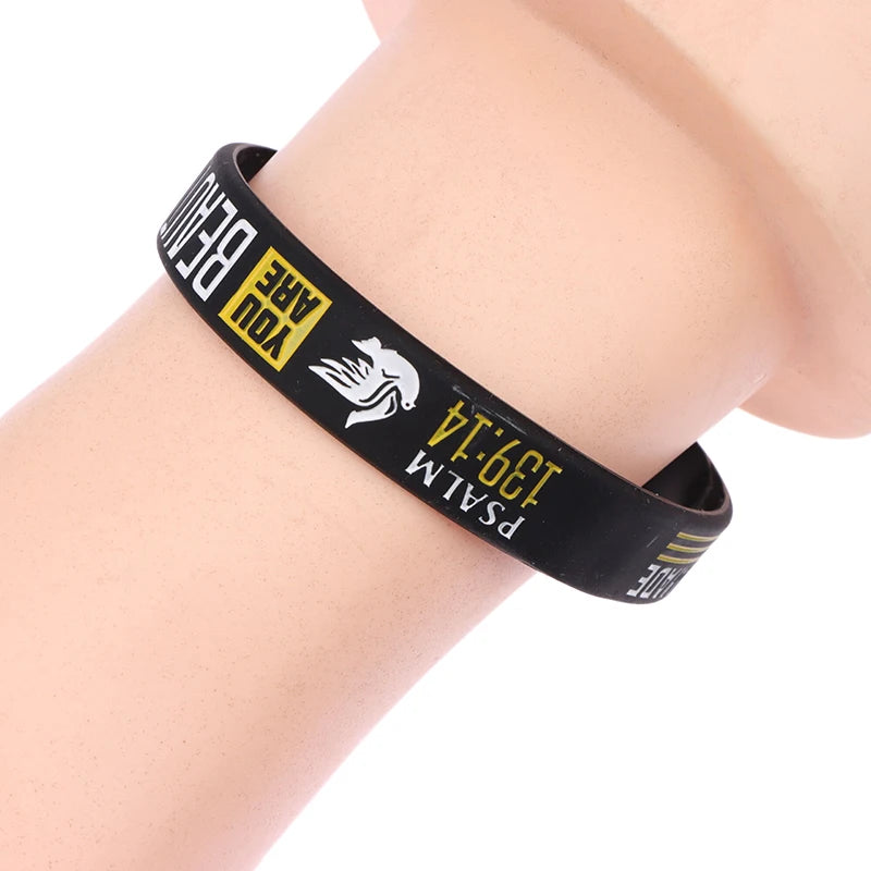 13pc Faith Believe Peace Grace Bible Christian Religious Bracelet Sport Silicone Bracelets Rubber Wristband