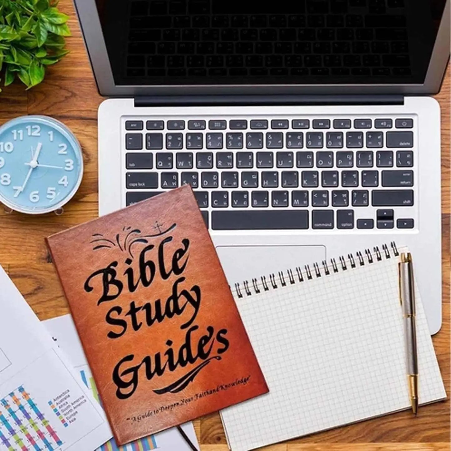 66-Page Bible Study Guide Daily Devotional Journal A Yearlong Bible Study Plan for Women Scripture Quotes Religious Notebook