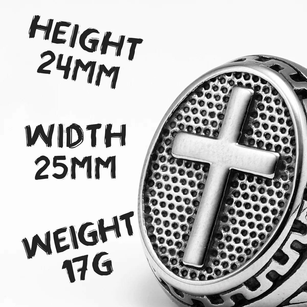 Christian Cross Black Religon Men Rings Stainless Steel Punk Cool Stuff Fashion Accessories Jewelry For Women Gift Wholesale