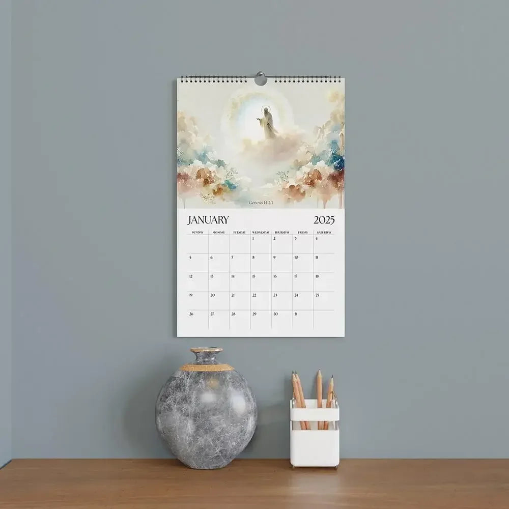 2025 Christian Bible Stories Wall Calendar Monthly Bible Wall Calendar Christian Bible Stories December Jesus Story Calendar