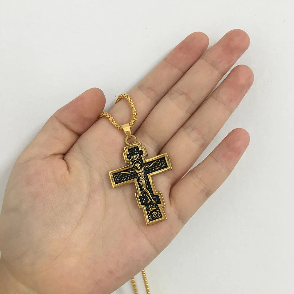 Christian Orthodox Cross Pendant Necklace – Faith Jewelry