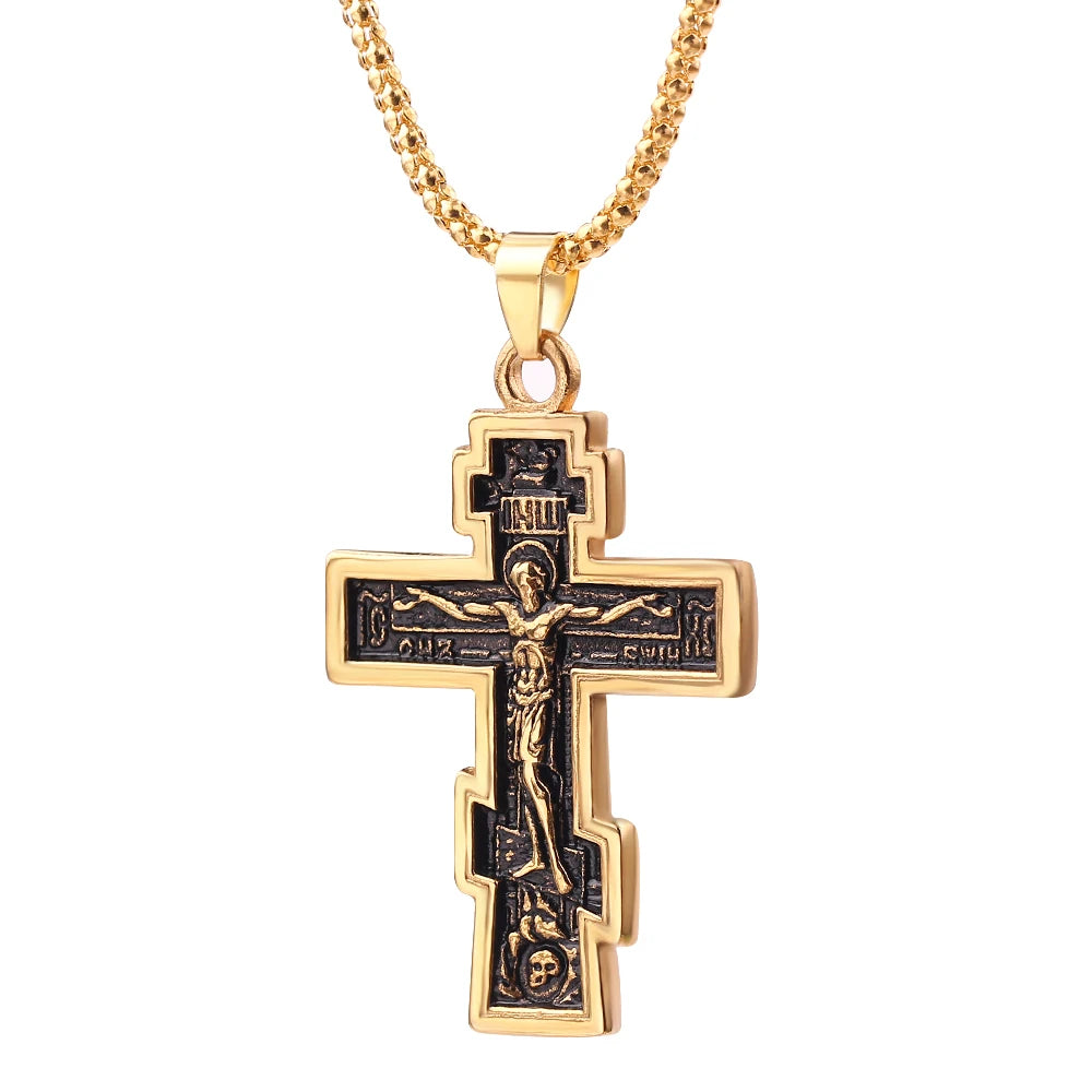 Christian Orthodox Cross Pendant Necklace – Faith Jewelry