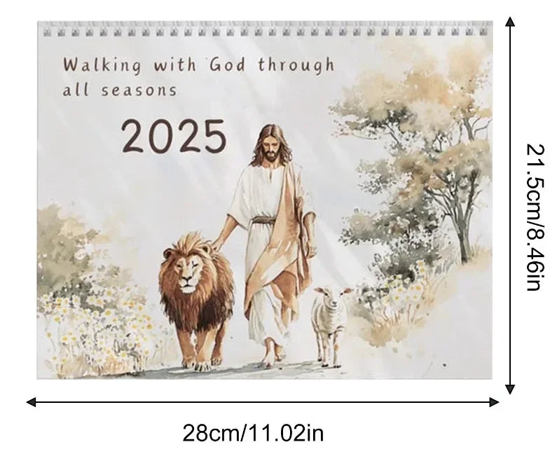 2025 Christian Bible Stories Wall Calendar Monthly Bible Wall Calendar Christian Bible Stories December Jesus Story Calendar