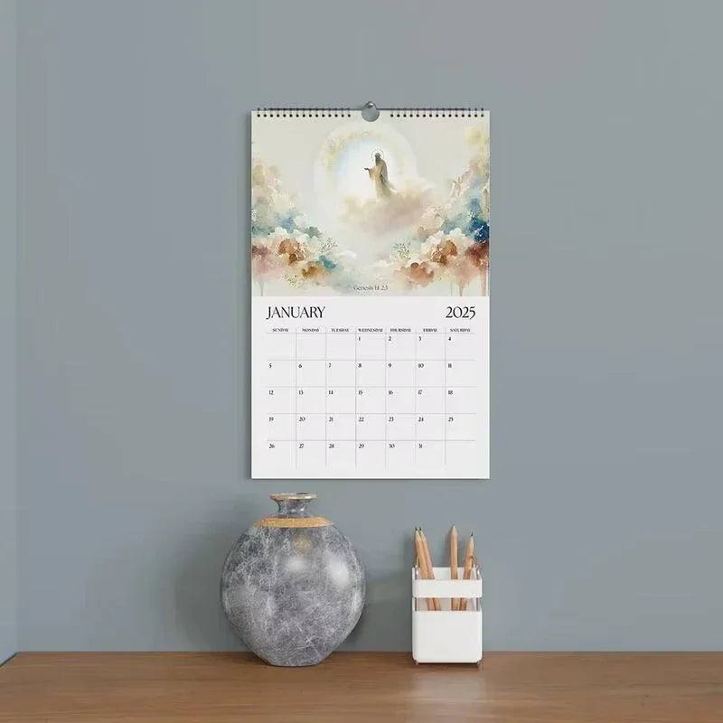 2025 Christian Bible Stories Wall Calendar Monthly Bible Wall Calendar Christian Bible Stories December Jesus Story Calendar