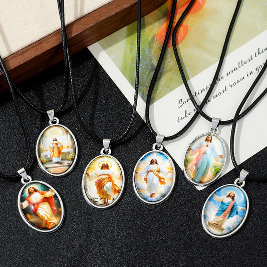 Christian Cross Necklace - Jesus Christ Pendant, Religious Toys for Men & Women, Faith Gift for Believers