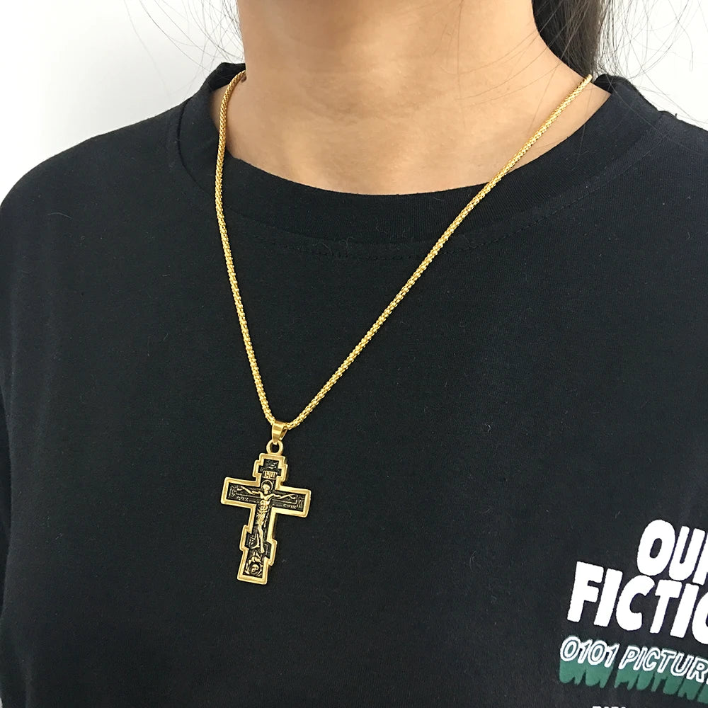 Christian Orthodox Cross Pendant Necklace – Faith Jewelry