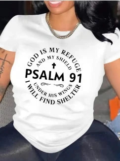 God Is My Refuge and Shield – Christian Graphic T-Shirt